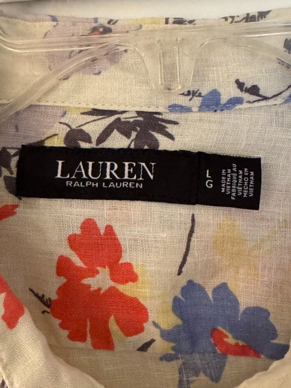 Lauren Ralph Lauren Women's Relaxed Fit Collared Shirt (L) - Picture 2 of 7